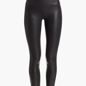 Spanx Black Faux Leather Leggings Small